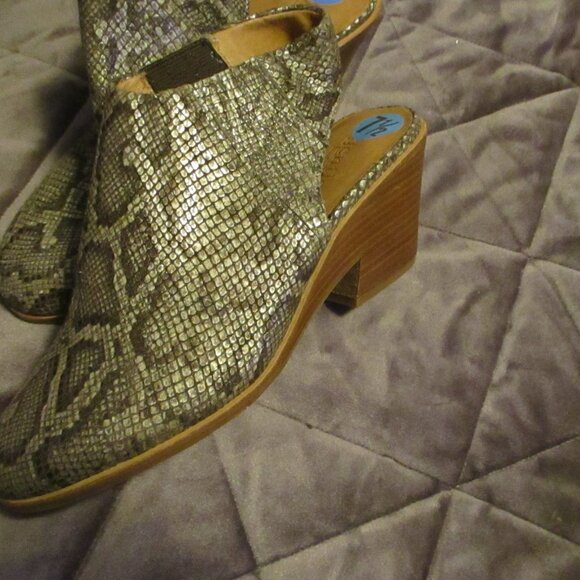 new gental soles by Kenneth cole snake skin heels sz 7.5 M - Picture 6 of 8